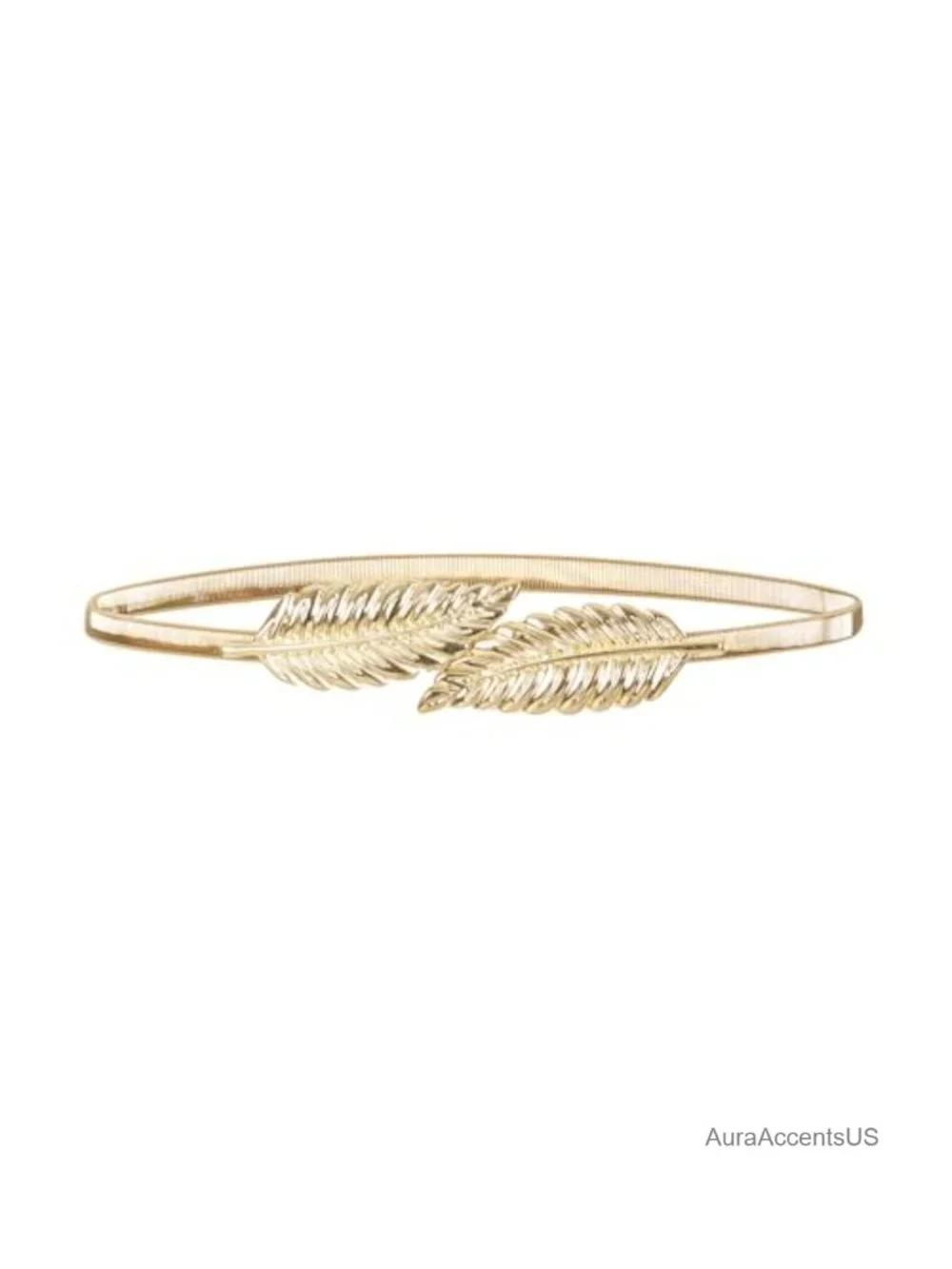 Metallic Elastic Stretchy Chain Belt with Buckle